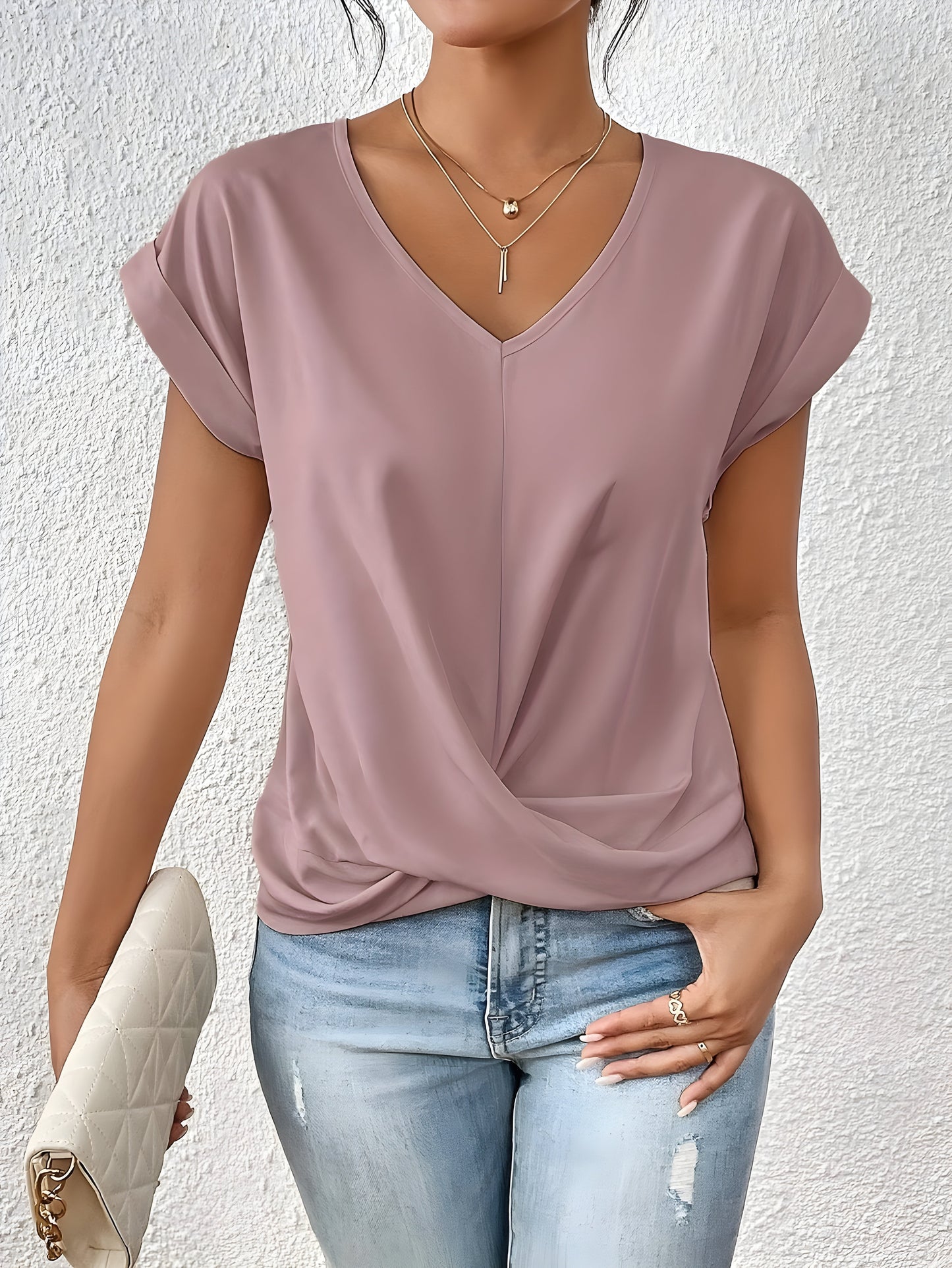 Joyce | Casual T-shirt met V-hals