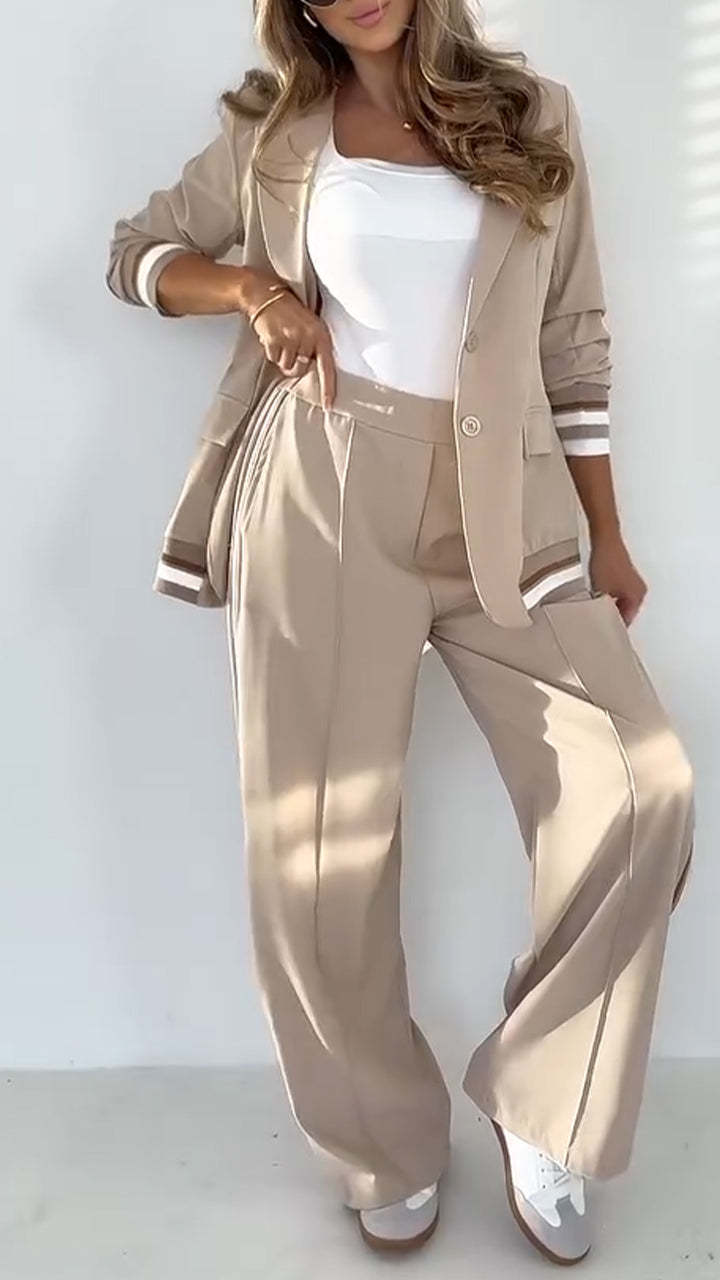 Monica - Stijlvolle Gestreepte Set